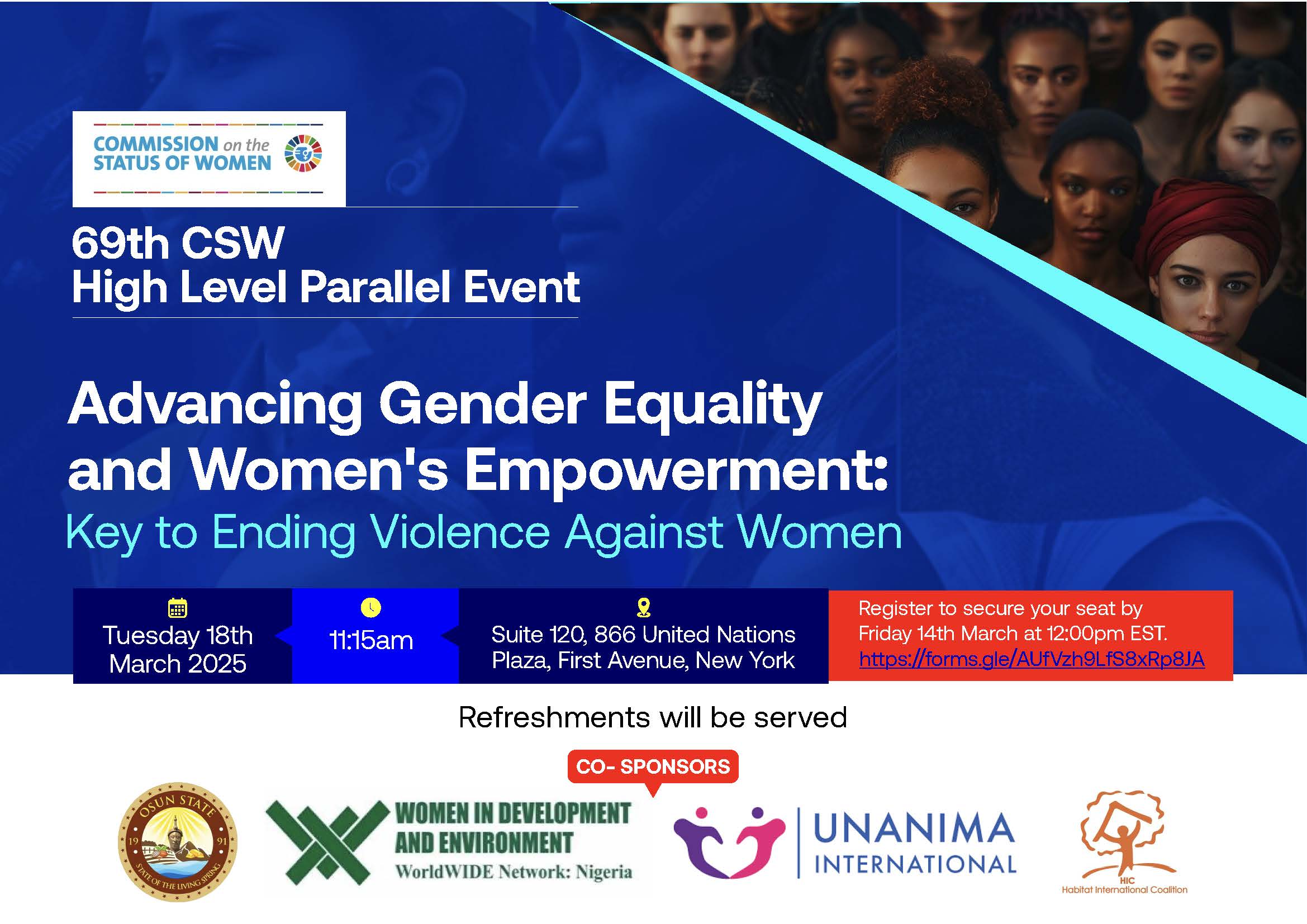 CSW 69th High Level Event – March 18!