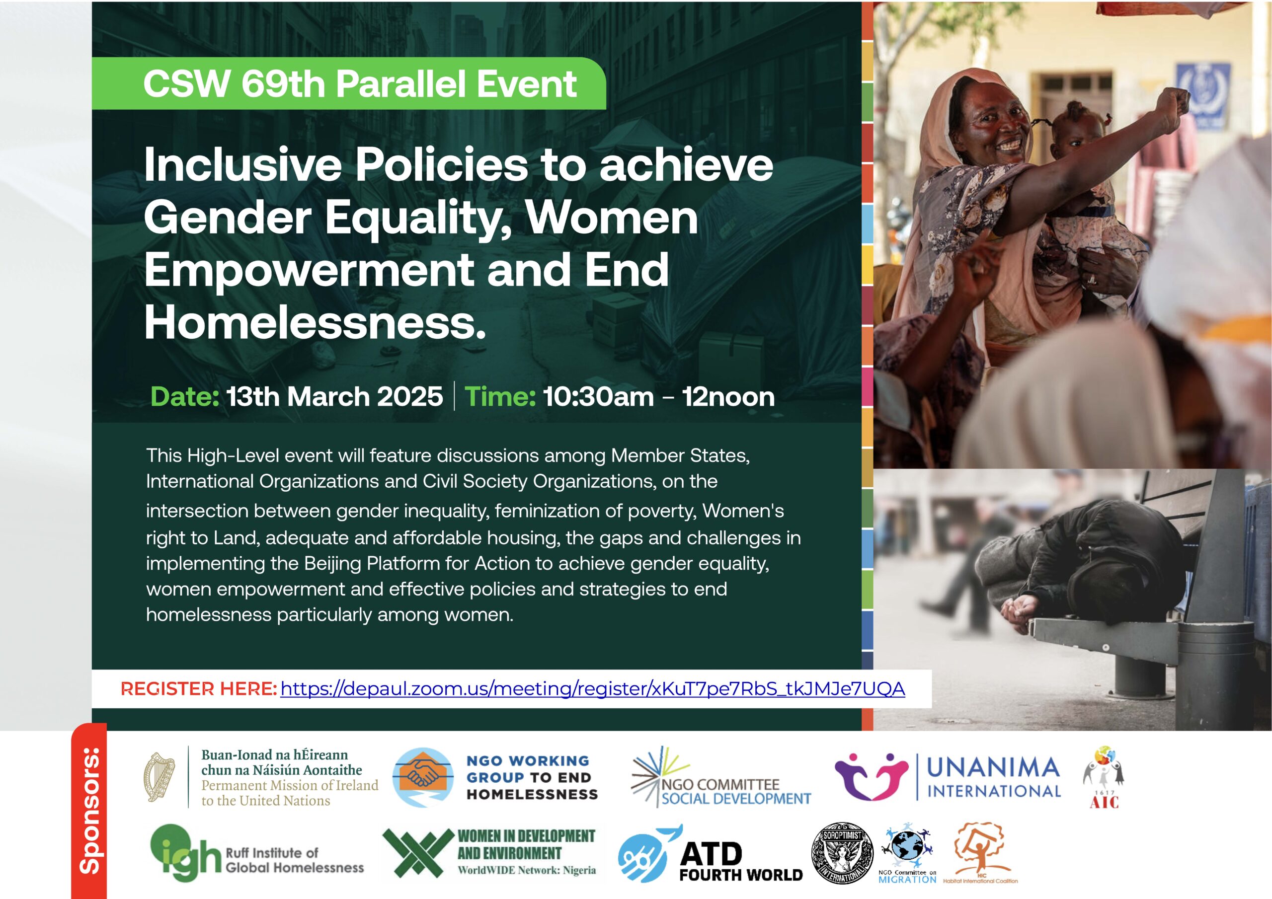 CSW 69th Parallel Event – March 13!